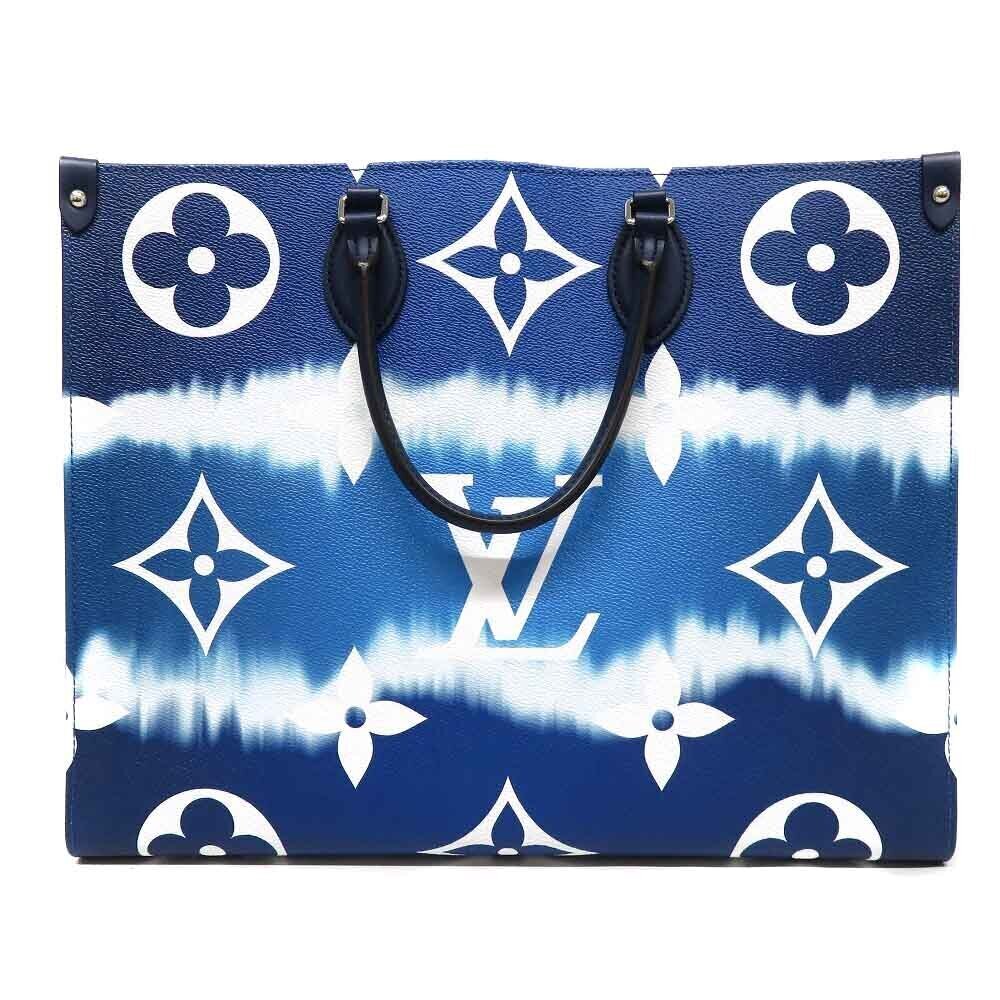 Louis Vuitton Spring Bag Summer Tote Handbag Blue OnTheGo Escale